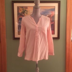Joie sml pink top half button down 100% cotton